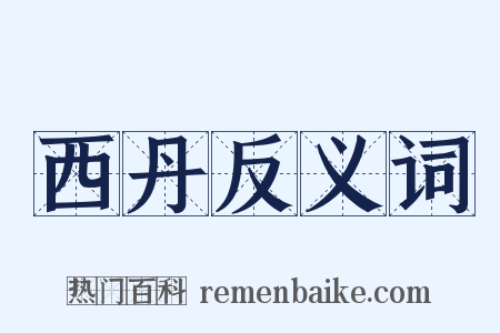 西丹反义词是什么意思的图片